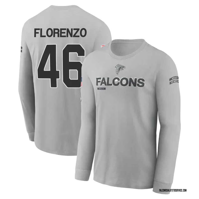 Youth Philip Florenzo Atlanta Falcons Gray 2024 Salute to Service Long Sleeve T-Shirt