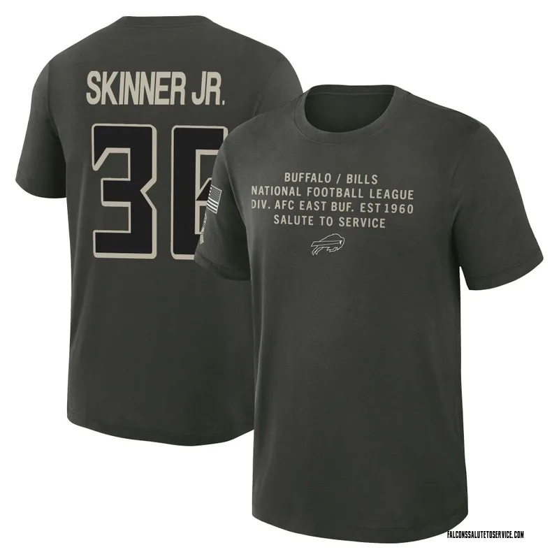 Youth Quincy Skinner Jr. Atlanta Falcons Green Dark/ 2025 Salute to Service Sideline Slub T-Shirt