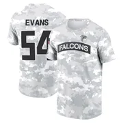 Youth Rashaan Evans Atlanta Falcons Camo Arctic 2024 Salute to Service Performance T-Shirt