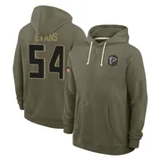 Youth Rashaan Evans Atlanta Falcons Olive 2025 Salute to Service Hoodie