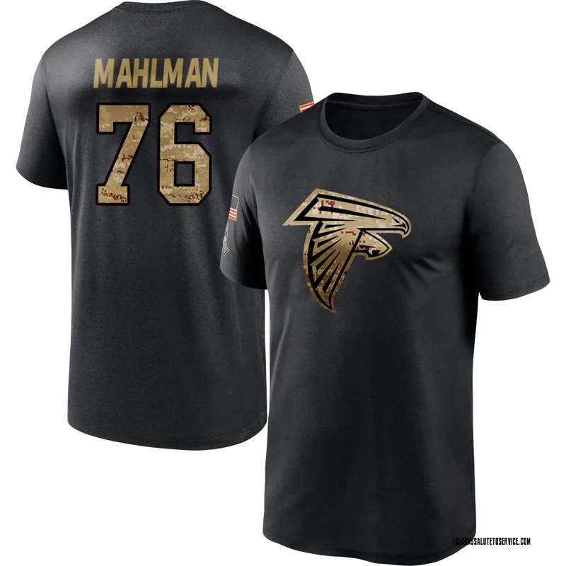 Youth Riley Mahlman Atlanta Falcons Black 2020 Salute To Service Performance T-Shirt