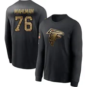 Youth Riley Mahlman Atlanta Falcons Black 2020 Salute To Service Sideline Performance Long Sleeve T-Shirt