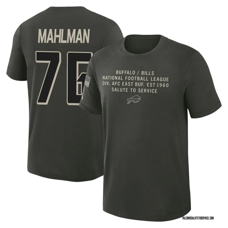 Youth Riley Mahlman Atlanta Falcons Green Dark/ 2025 Salute to Service Sideline Slub T-Shirt