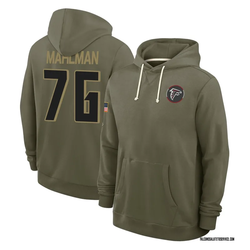 Youth Riley Mahlman Atlanta Falcons Olive 2025 Salute to Service Hoodie