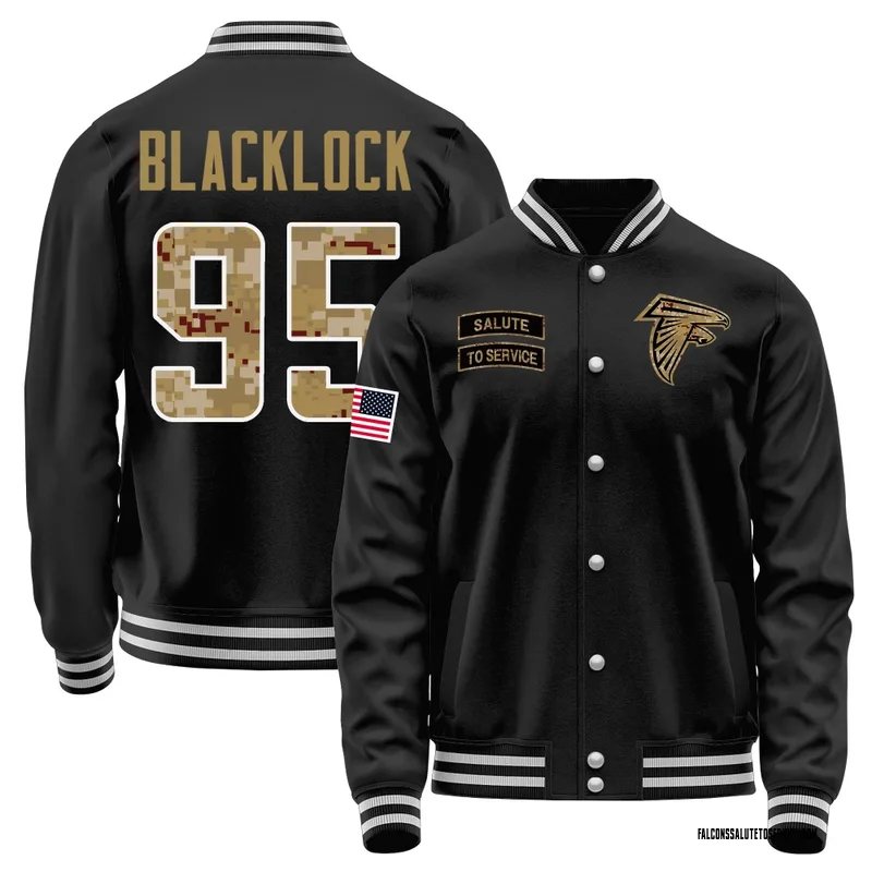 Youth Ross Blacklock Atlanta Falcons Black Salute to Service Sideline Performance Jacket