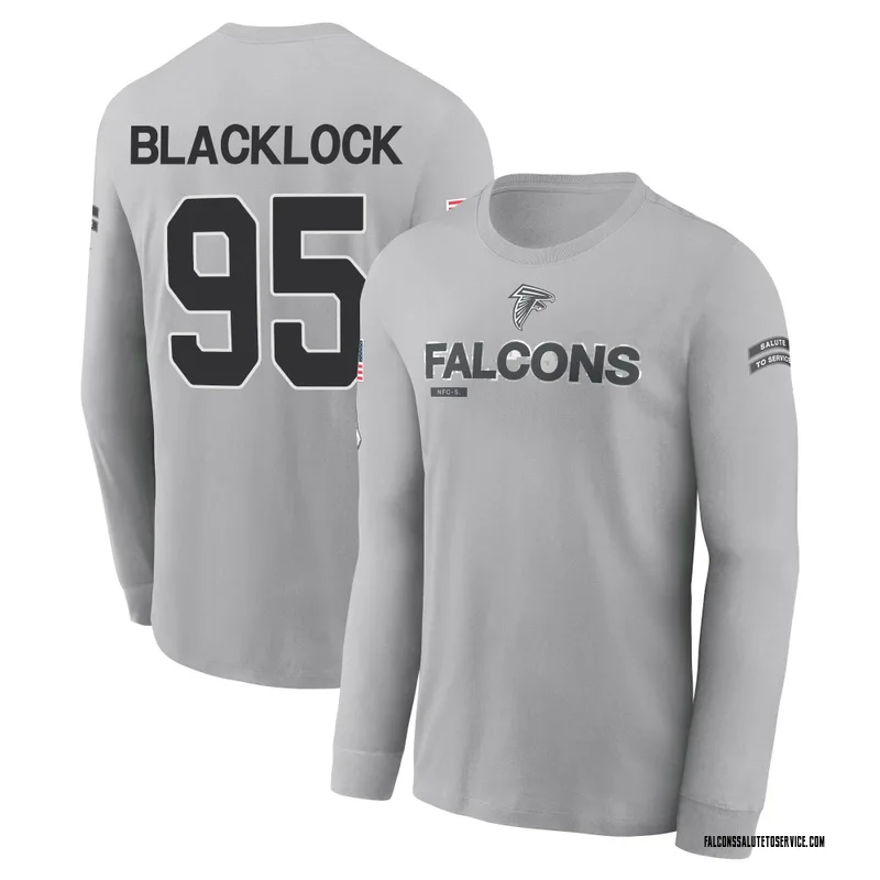Youth Ross Blacklock Atlanta Falcons Gray 2024 Salute to Service Long Sleeve T-Shirt