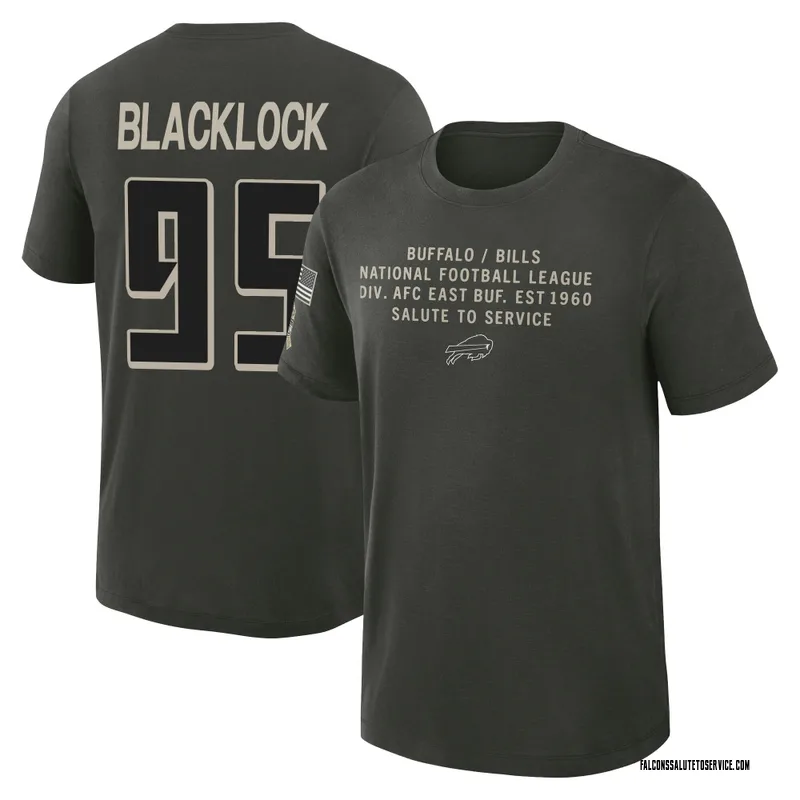 Youth Ross Blacklock Atlanta Falcons Green Dark/ 2025 Salute to Service Sideline Slub T-Shirt