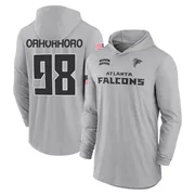 Youth Ruke Orhorhoro Atlanta Falcons Gray 2024 Salute to Service Lightweight Performance Long Sleeve Hooded T-Shirt