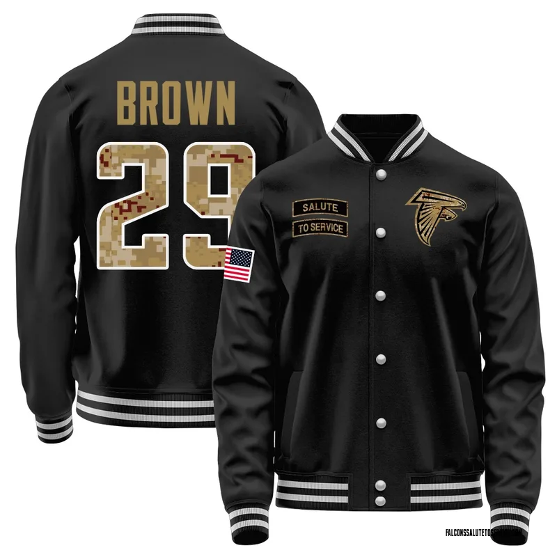 Youth Sydney Brown Atlanta Falcons Black Salute to Service Sideline Performance Jacket