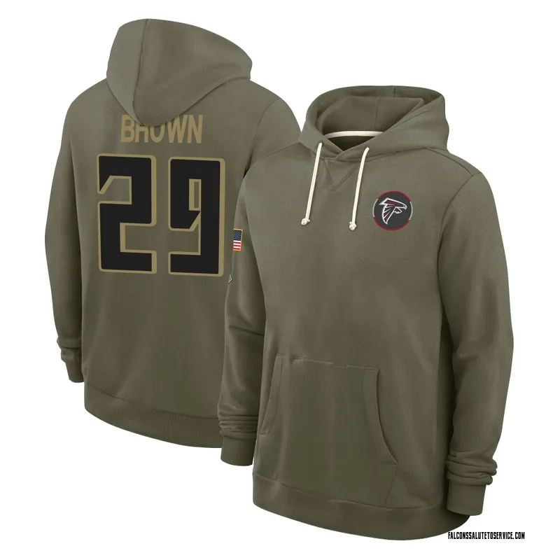 Youth Sydney Brown Atlanta Falcons Olive 2025 Salute to Service Hoodie