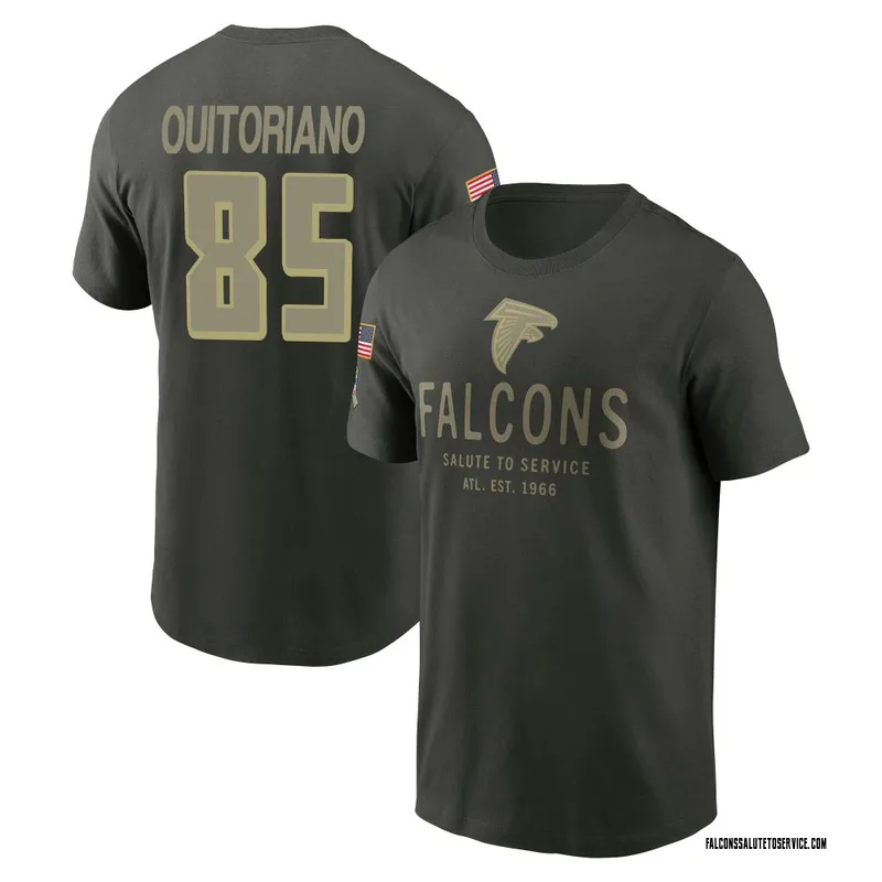 Youth Teagan Quitoriano Atlanta Falcons Green Forest/ 2025 Salute to Service Sideline Primary Edge T-Shirt