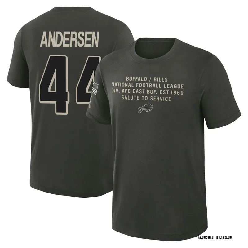 Youth Troy Andersen Atlanta Falcons Green Dark/ 2025 Salute to Service Sideline Slub T-Shirt
