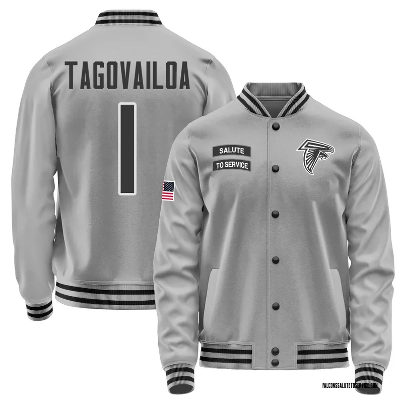Youth Tua Tagovailoa Atlanta Falcons Gray Salute to Service Performance Jacket