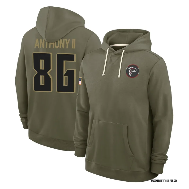 Youth Vinny Anthony II Atlanta Falcons Olive 2025 Salute to Service Hoodie